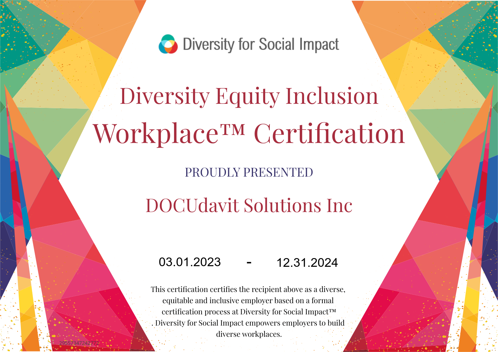 Diversity Inclusion Certification Docudavit Diversity Inclusion Certification Docudavit